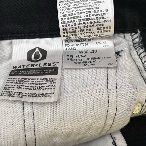 Levi’s - size 30 - double black 513 - slim straight - stretch - Picture 7 of 7